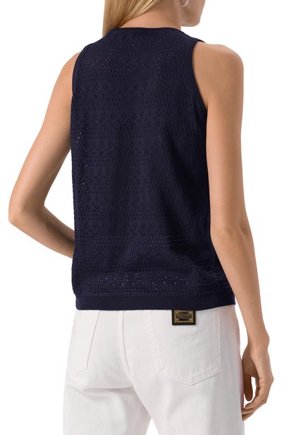 Хлопковый топ MVST синего цвета по цене 75250 руб., арт. WS60-1531MU, фото 4 Хлопковый топ MVST, арт. WS60-1531MU, фото 4