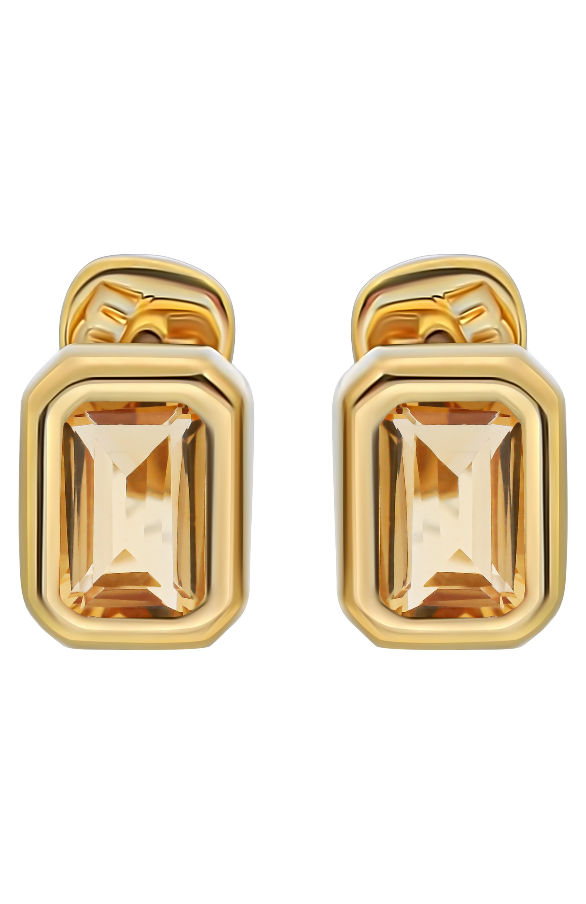 Серьги-пусеты wave base c цитринами MOONKA, арт. wav-p-cit, фото 1