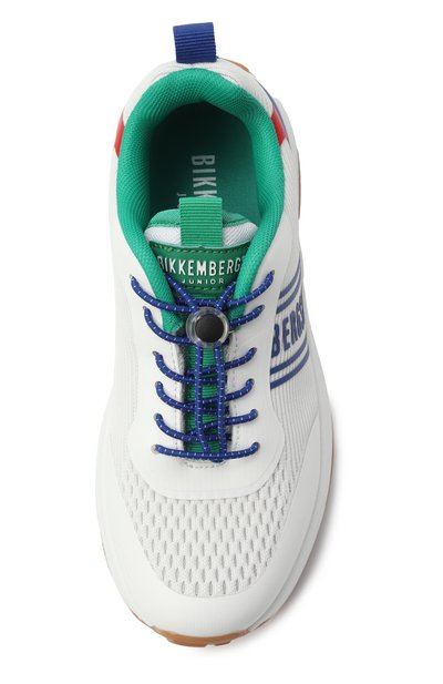 Комбинированные кроссовки klay DIRK BIKKEMBERGS белого цвета по цене 12000 руб., арт. K3B9-21617-0308X256/30-34, фото 4 Комбинированные кроссовки klay DIRK BIKKEMBERGS, арт. K3B9-21617-0308X256/30-34, фото 4