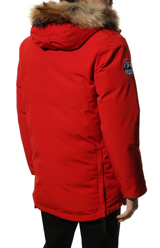 Пуховая парка POLUS с меховой отделкой Arctic Explorer POLUS_RED Красный  POLUS_RED Фото 4