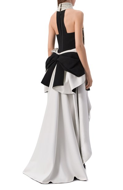 Платье из вискозы KAMILLA PURSHIE черно-белого цвета по цене 325000 руб., арт. KP 2024/6, фото 3 Платье из вискозы KAMILLA PURSHIE, арт. KP 2024/6, фото 3