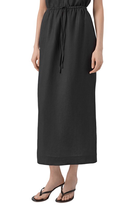 Льняная юбка 12 STOREEZ 137452 Чёрный  137452 Фото 3