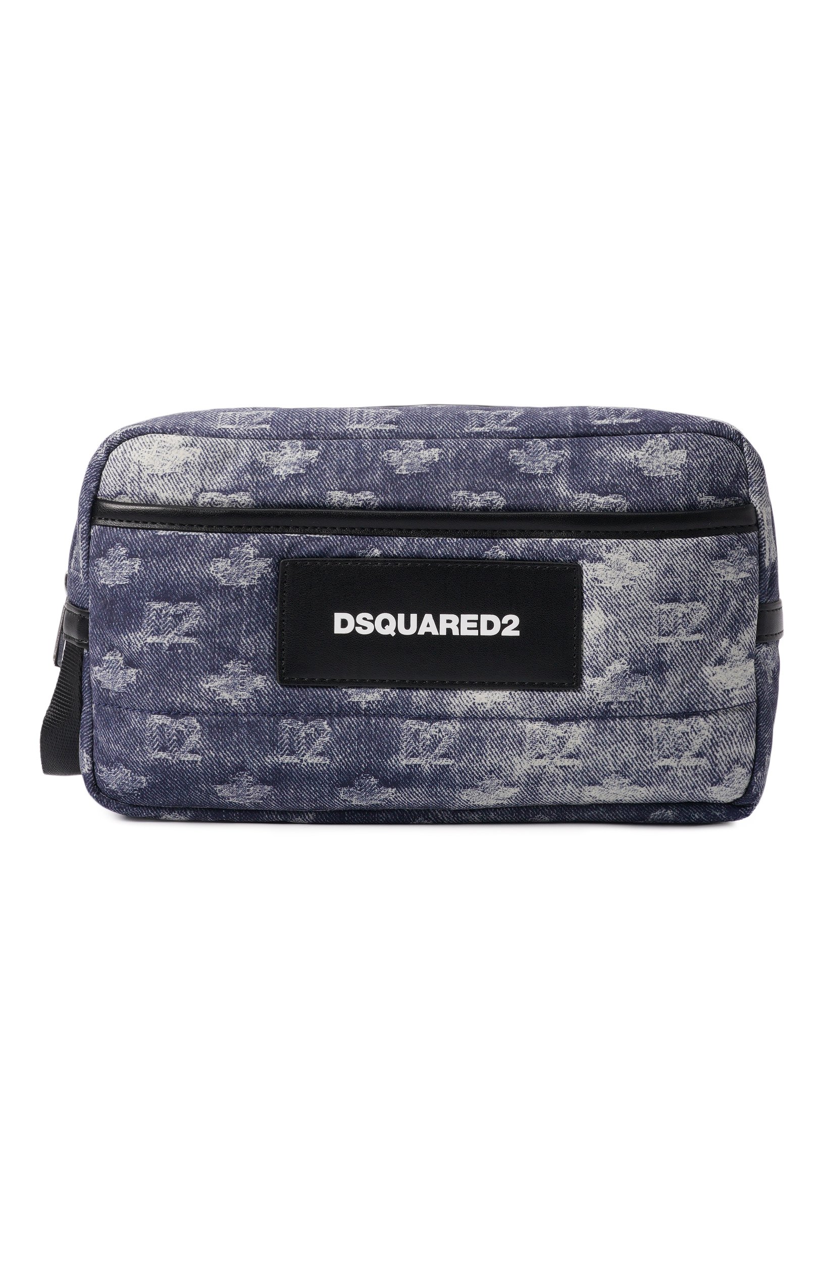 Несессер d2 monogram DSQUARED2 синего цвета по цене 33300 руб., арт. BYM0075/11709064, фото 1 Несессер d2 monogram DSQUARED2, арт. BYM0075/11709064, фото 1