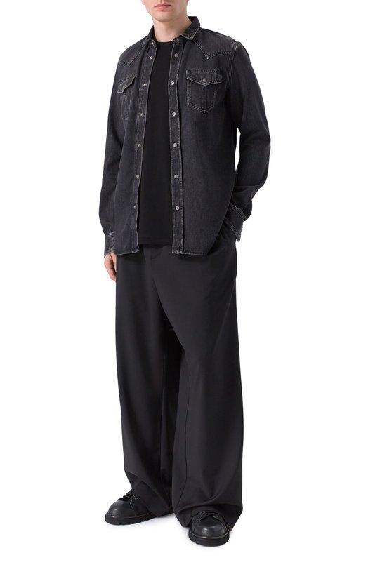 Хлопковая футболка Attachment AJ52-090 Чёрный  AJ52-090 Фото 2