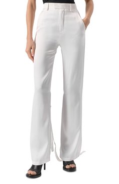 Женские брюки из вискозы ANN DEMEULEMEESTER белого цвета, арт. B0012420/FA573 | Фото 3 (Материал внешний: Вискоза; Длина (брюки, джинсы): Удлиненные; Материал сплава: Проставлено; Драгоценные камни: Проставлено; Стили: Кэжуэл; Силуэт Ж (брюки и джинсы): Прямые; Кросс-КТ: костюм; Женское Кросс-КТ: Брюки-одежда)
