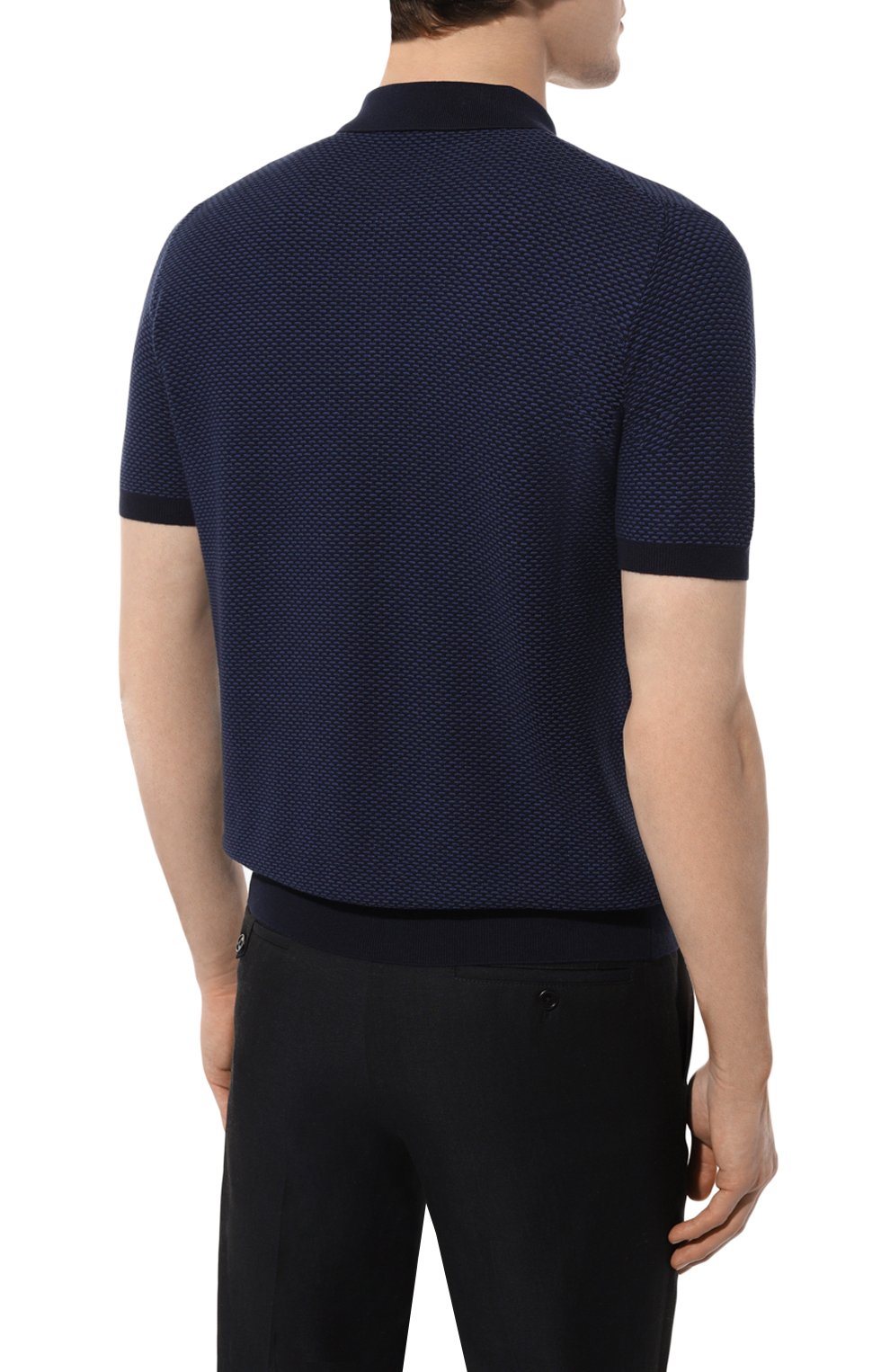 Поло из хлопка и шелка CORNELIANI, арт. 91M556-3125164, фото 4