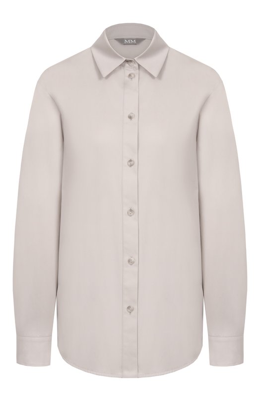 Хлопковая рубашка Max Mara Leisure RICARD Серый RICARD