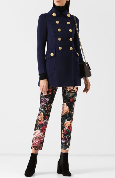 Двубортное шерстяное пальто с декоративными пуговицами DOLCE & GABBANA, арт. F0W00T/FU2Y6, фото 2