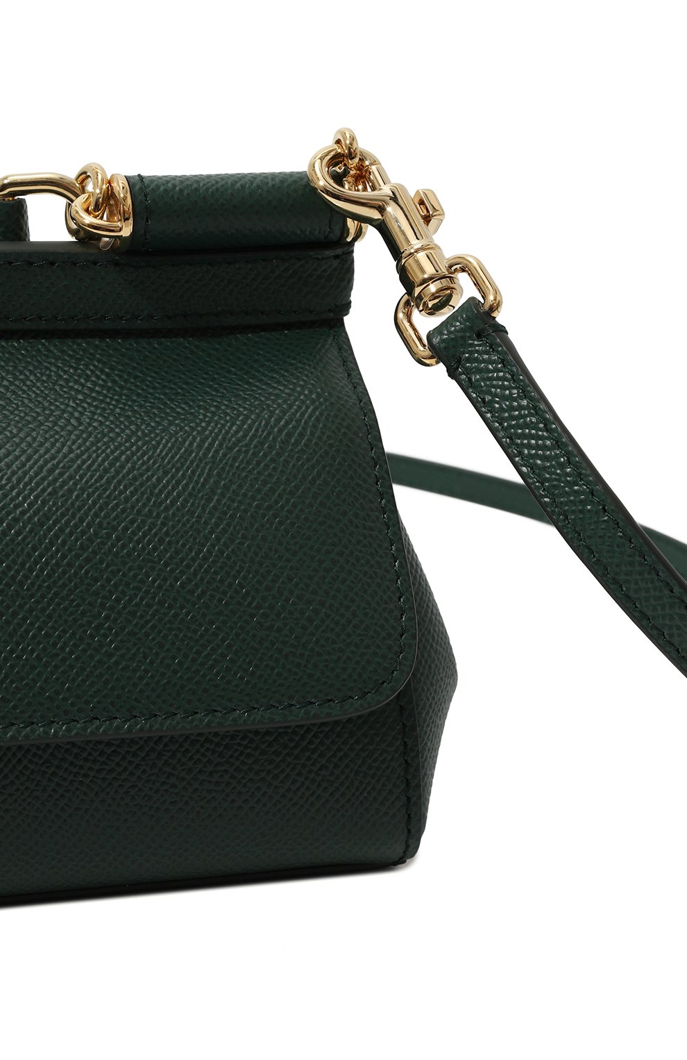 Сумка sicily small DOLCE & GABBANA темно-зеленого цвета по цене 154500 руб., арт. BB9116_BE9116/A1001_1, фото 3 Сумка sicily small DOLCE & GABBANA, арт. BB9116_BE9116/A1001_1, фото 3