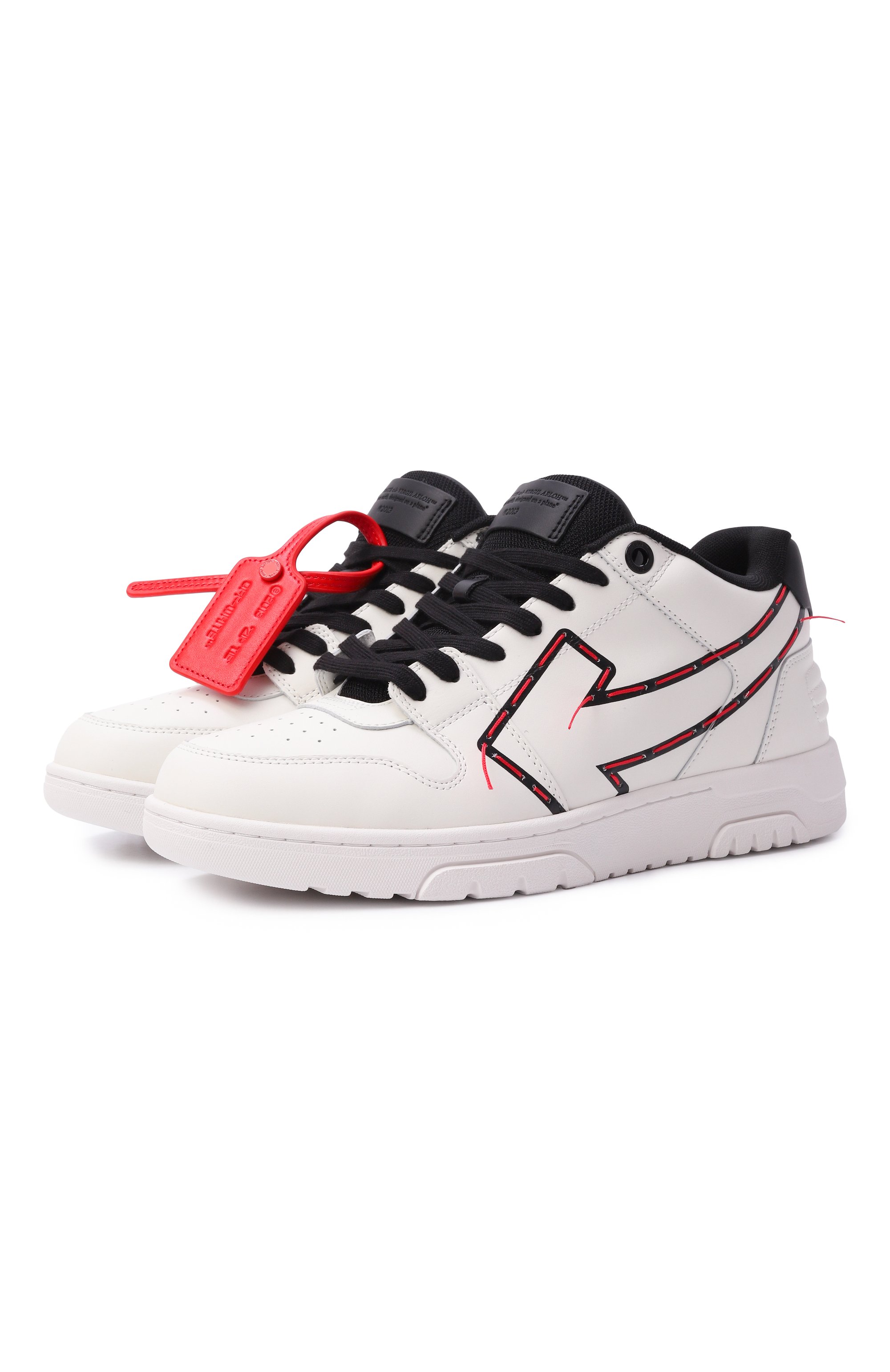 Кожаные кеды out of office OFF-WHITE, арт. 0MIA189F25LEA00D, фото 1