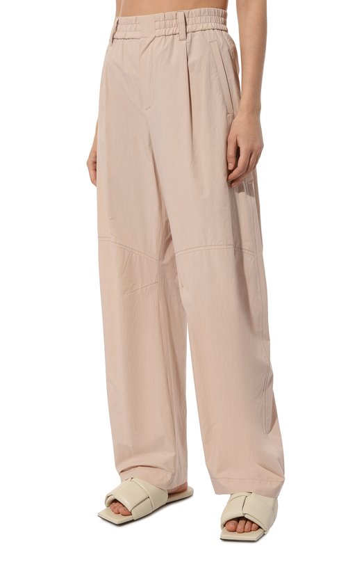 Хлопковые брюки Brunello Cucinelli ML949B1349 Розовый  ML949B1349 Фото 3
