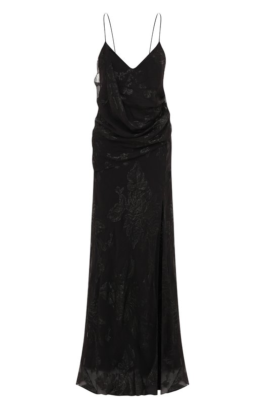

Шелковое платье Saint Laurent, Чёрный