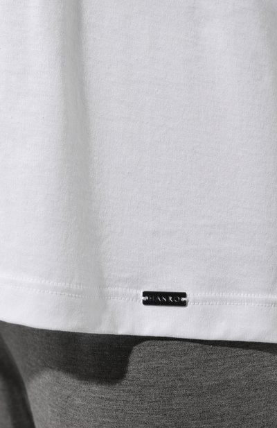 Хлопковая футболка HANRO белого цвета по цене 10530 руб., арт. 075430., фото 5 Хлопковая футболка HANRO, арт. 075430., фото 5