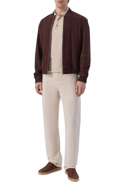 Замшевый бомбер BOSS 50543213 Коричневый  50543213 Фото 2