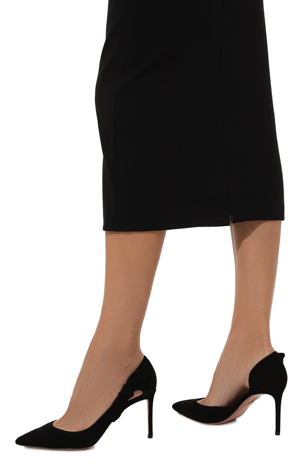 Замшевые туфли very bow tie 85 AQUAZZURA, арт. VBTMIDP0-SUE-000, фото 3