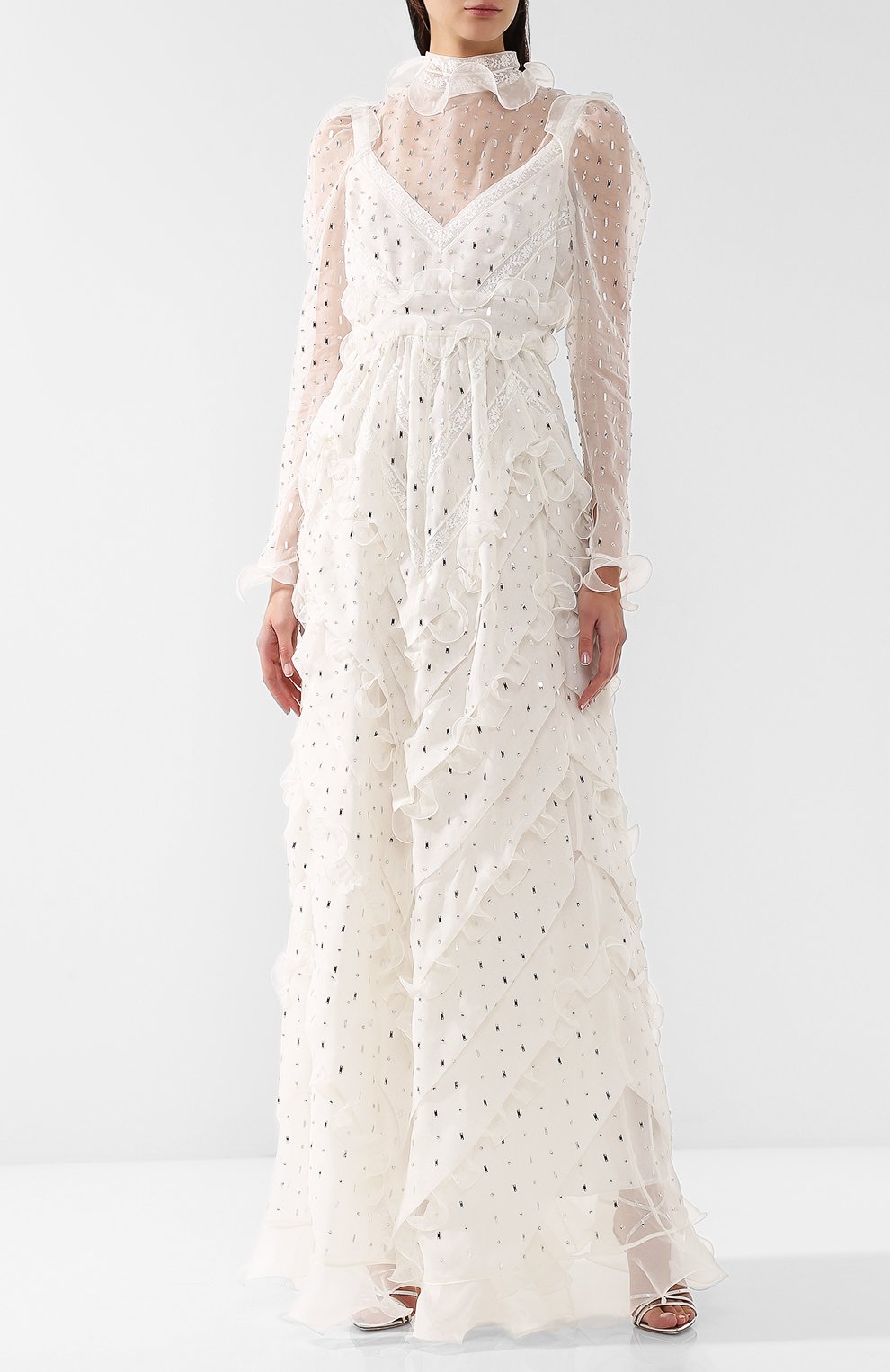 Шелковое платье VALENTINO, арт. QB2VD7Q01C8, фото 3