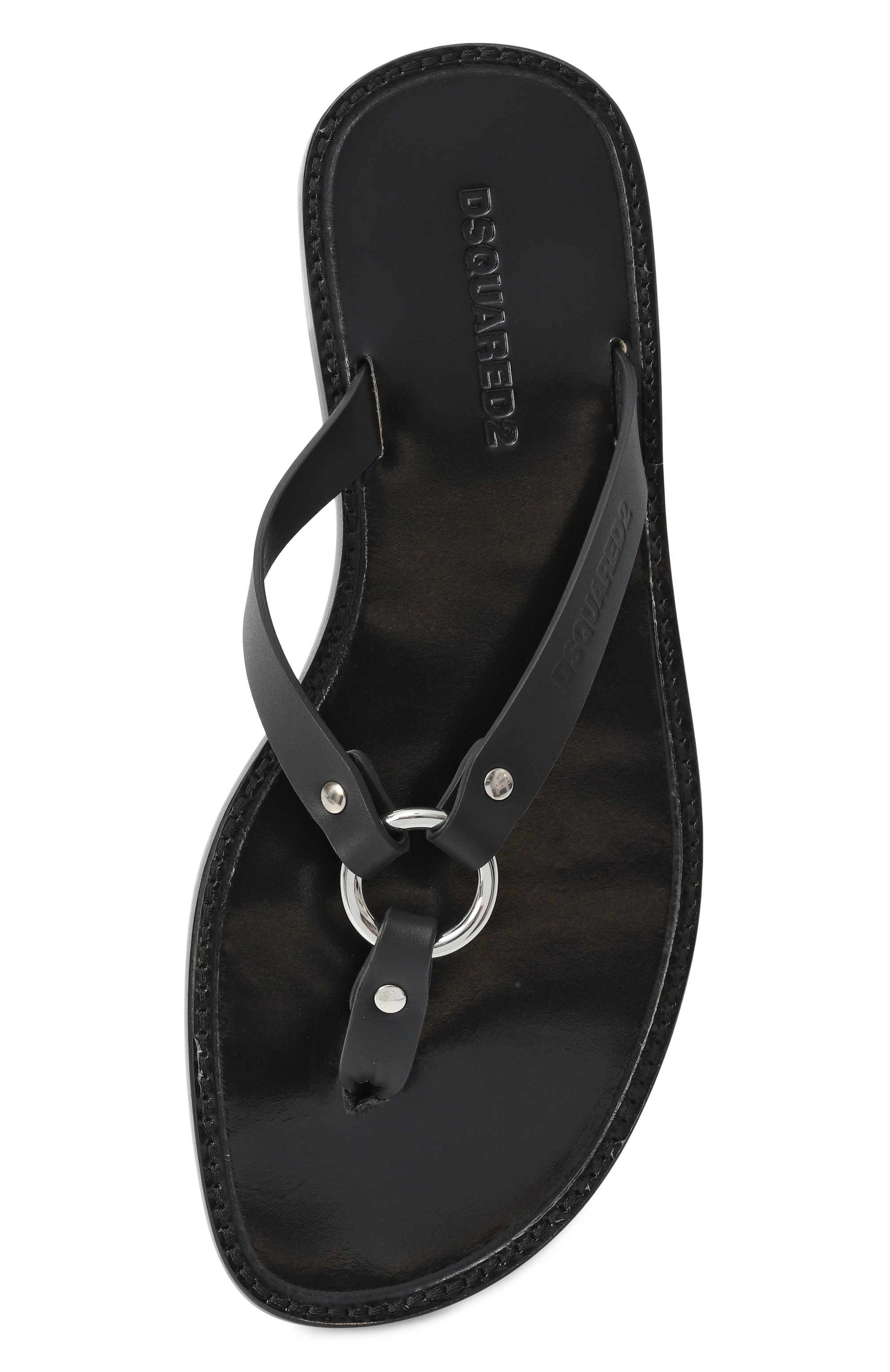 Кожаные шлепанцы bondage DSQUARED2, арт. FSM0081, фото 6