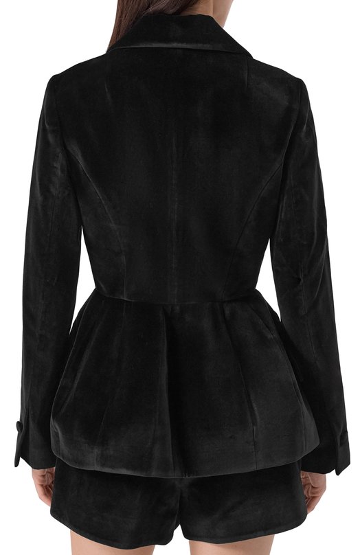 Бархатный жакет Dice Kayek FW25V521 KDF BLACK Чёрный  FW25V521 KDF BLACK Фото 4