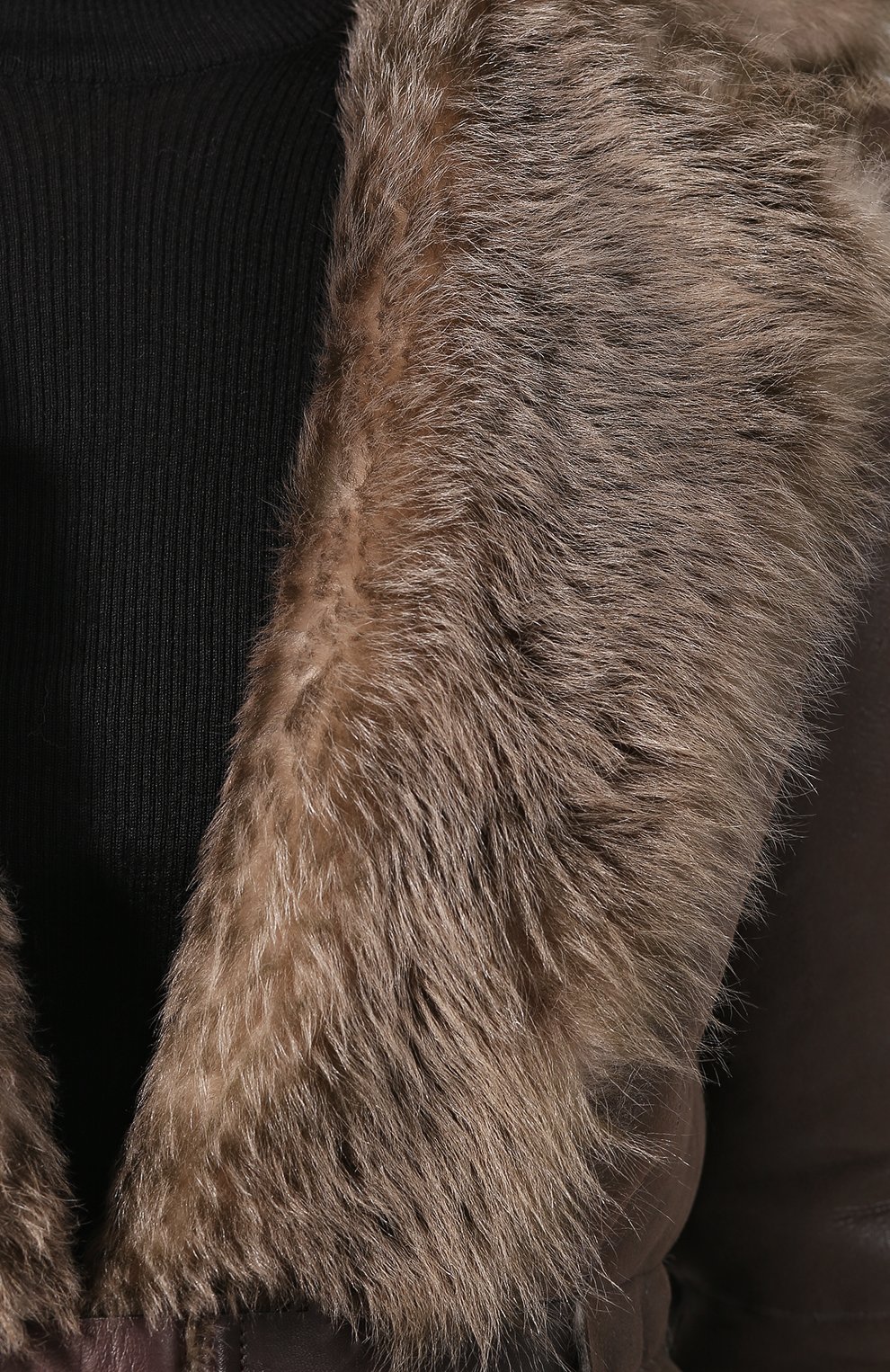 Укороченная дубленка из овчины с поясом GIORGIO ARMANI, арт. 1AG08P/1AP08, фото 5