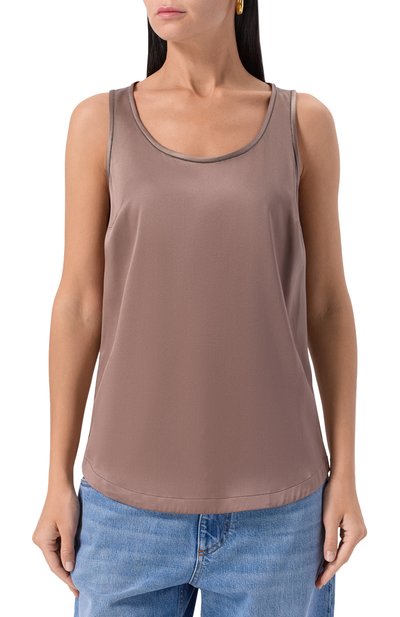 Атласный топ BRUNELLO CUCINELLI, арт. M0C59DE330, фото 3