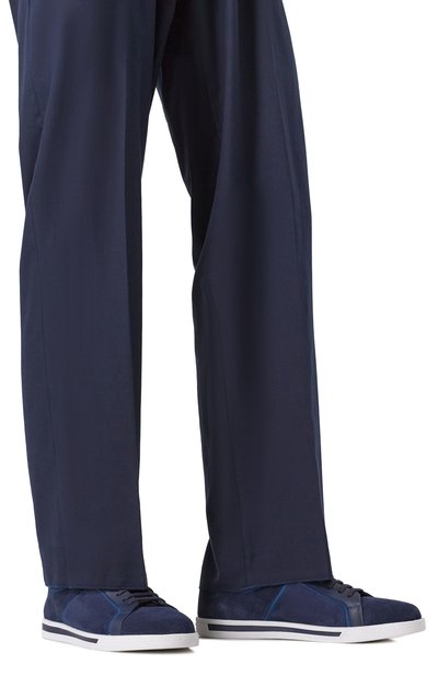 Замшевые кеды STEFANO RICCI темно-синего цвета по цене 142500 руб., арт. UV33_G5208/SDPWY, фото 3 Замшевые кеды STEFANO RICCI, арт. UV33_G5208/SDPWY, фото 3