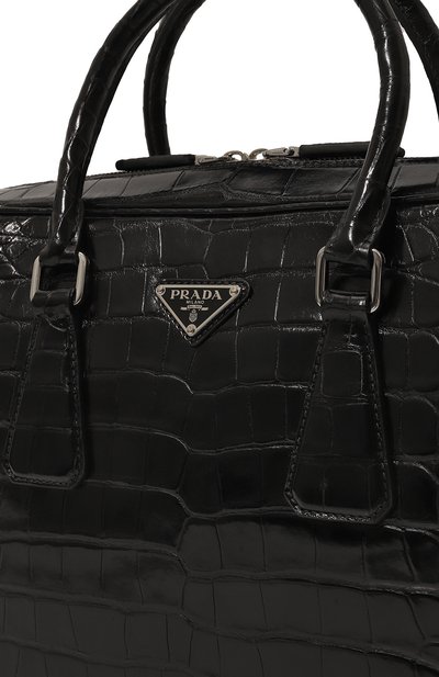 Портфель из кожи аллигатора PRADA, арт. 2VE011-ULC-F0002-OYO, фото 3
