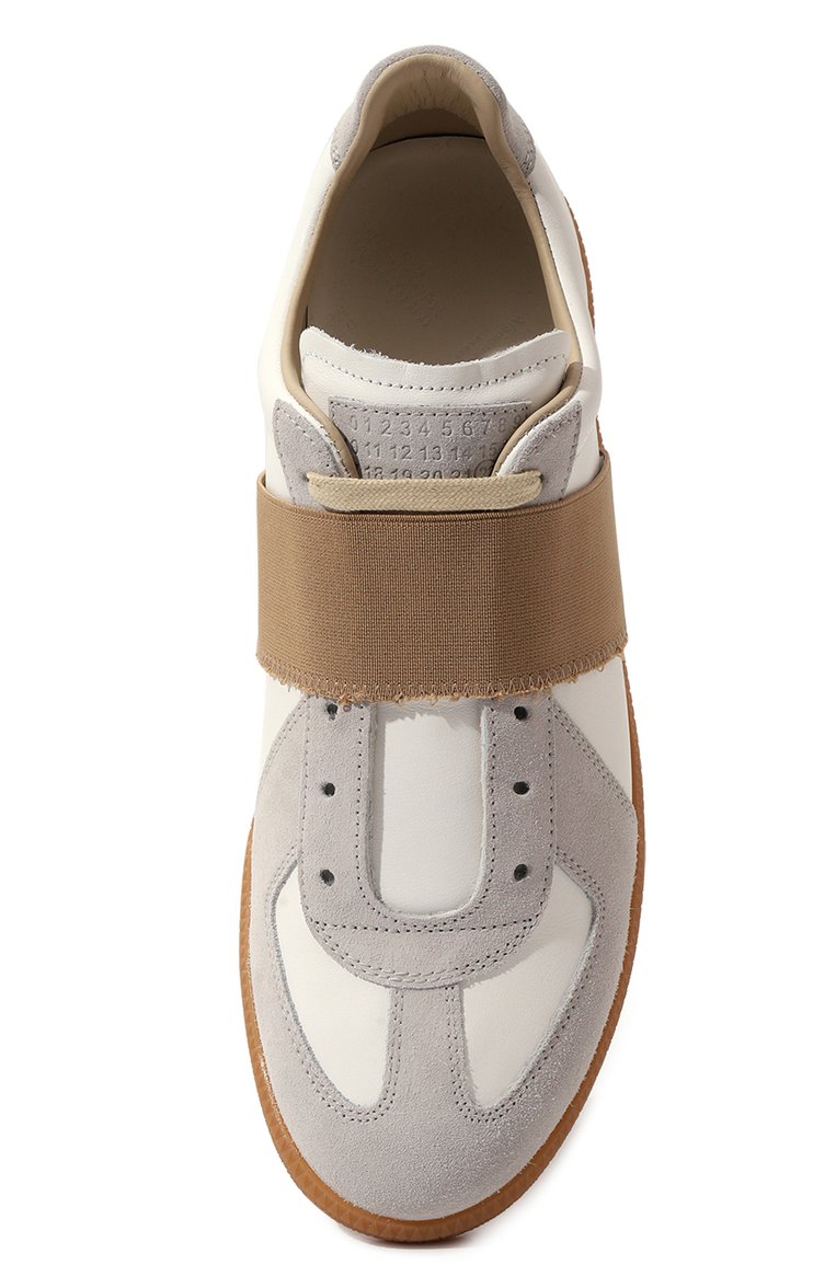 Мужские кожаные кеды replica MAISON MARGIELA белого цвета, арт. S97WS0078/P6843 | Фото 6 (Материал внутренний: Текстиль; Подошва: Плоская; Материал утеплителя: Без утеплителя; Стили: Классический; Материал внешний: Натуральная кожа; Кросс-КТ: Низкие)