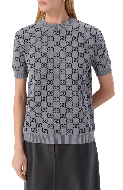 Шерстяной пуловер Gucci 798159/XKD8T Серый  798159/XKD8T Фото 3