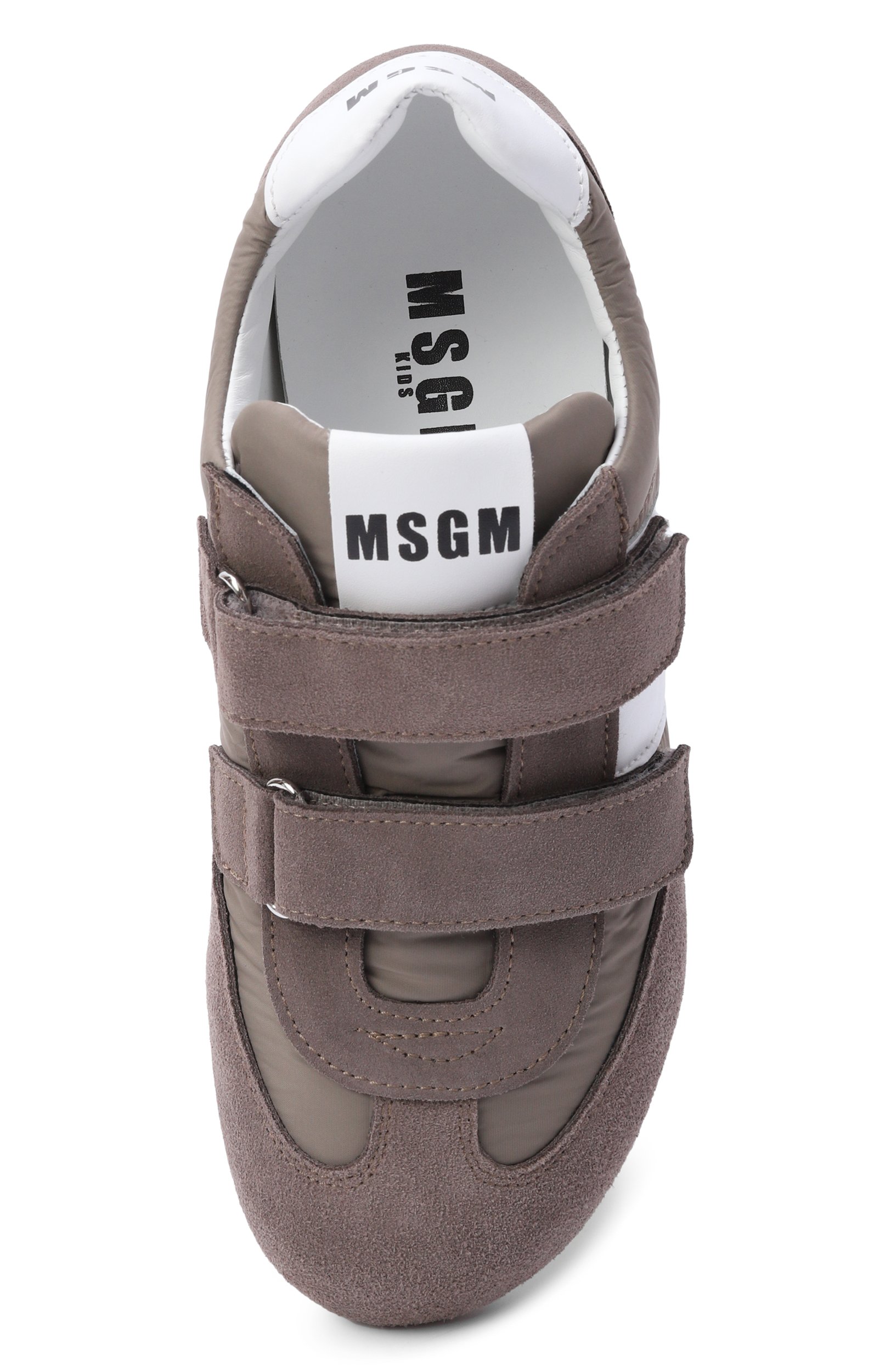 Комбинированные кеды MSGM KIDS бежевого цвета по цене 31350 руб., арт. 83969/VAR2, фото 4 Комбинированные кеды MSGM KIDS, арт. 83969/VAR2, фото 4