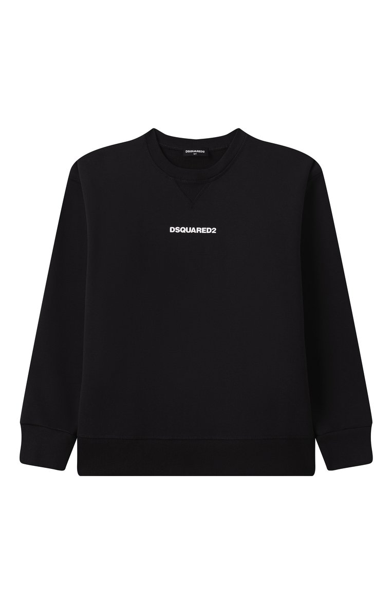 Мужского хлопковый свитшот DSQUARED2 черного цвета, арт. DQ2739/D0094 | Фото 1 (Девочки Кросс-КТ: Свитшот-одежда; Нос: Не проставлено; Региональные ограничения белый список (Axapta Mercury): Не проставлено; Мальчики Кросс-КТ: Свитшот-одежда; Материал внешний: Хлопок; Ростовка одежда: 4 года | 104 см, 16 лет | 164 см, 8 лет | 128 см, 6 лет | 116 см, 10 - 11 лет | 140 - 146см, 13 - 15 лет | 158 см)