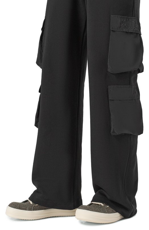 Текстильные кеды Vintage Rick Owens RU02E1897/WRULVS Хаки  RU02E1897/WRULVS Фото 3