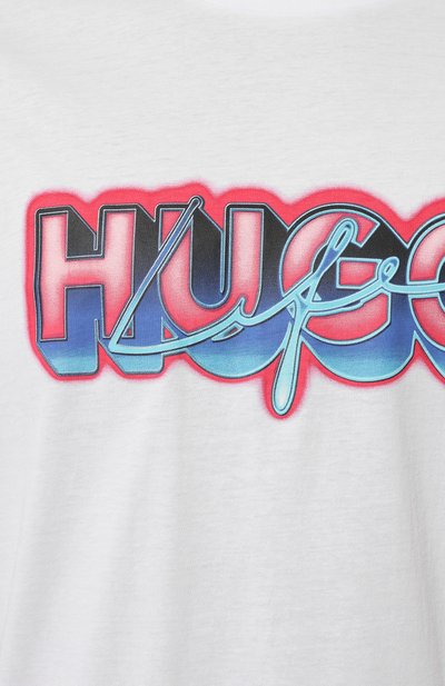Хлопковая футболка HUGO, арт. 50515278, фото 5
