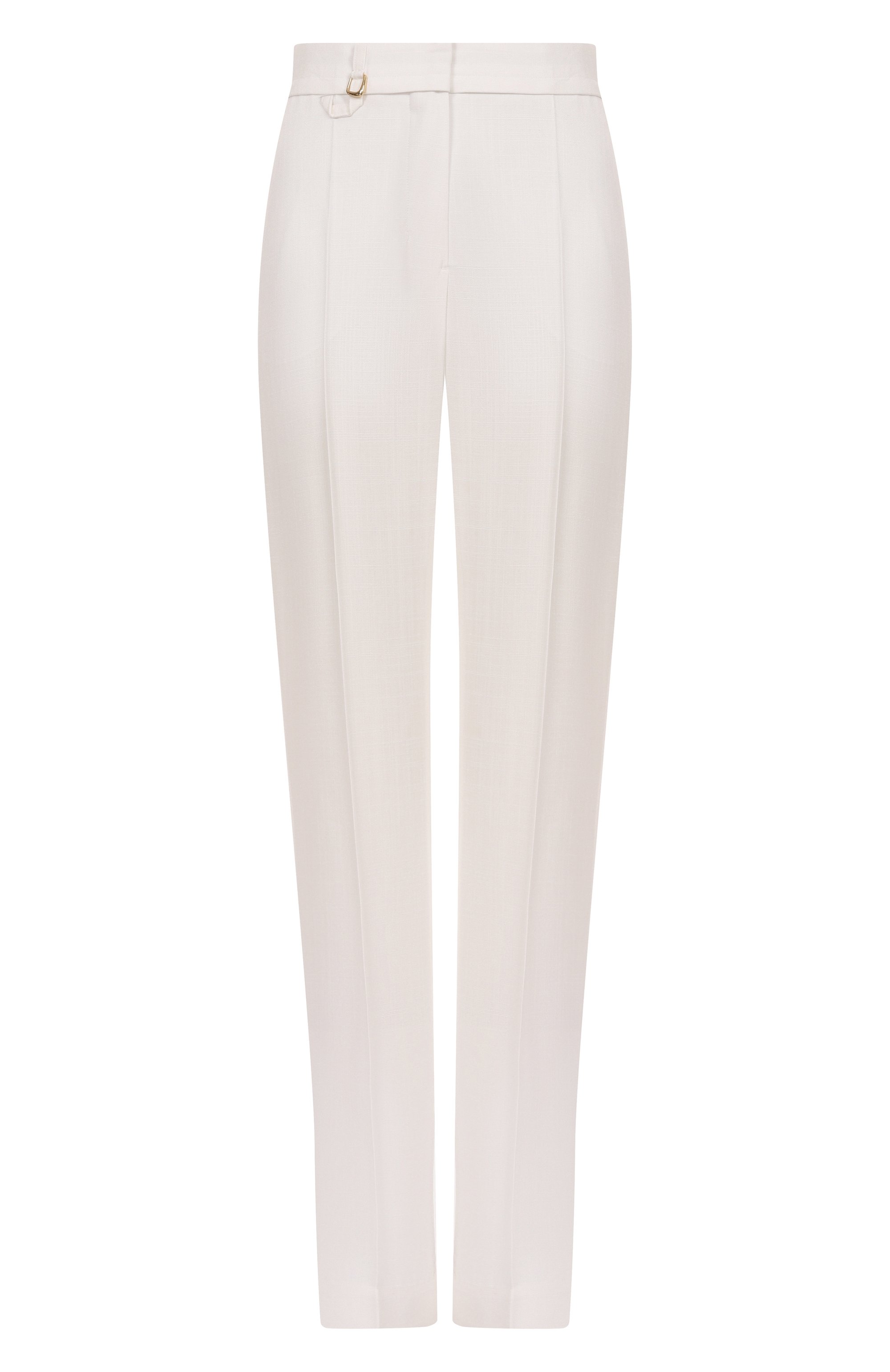 Брюки из вискозы JACQUEMUS белого цвета по цене 83400 руб., арт. 24H243PA038, фото 1 Брюки из вискозы JACQUEMUS, арт. 24H243PA038, фото 1