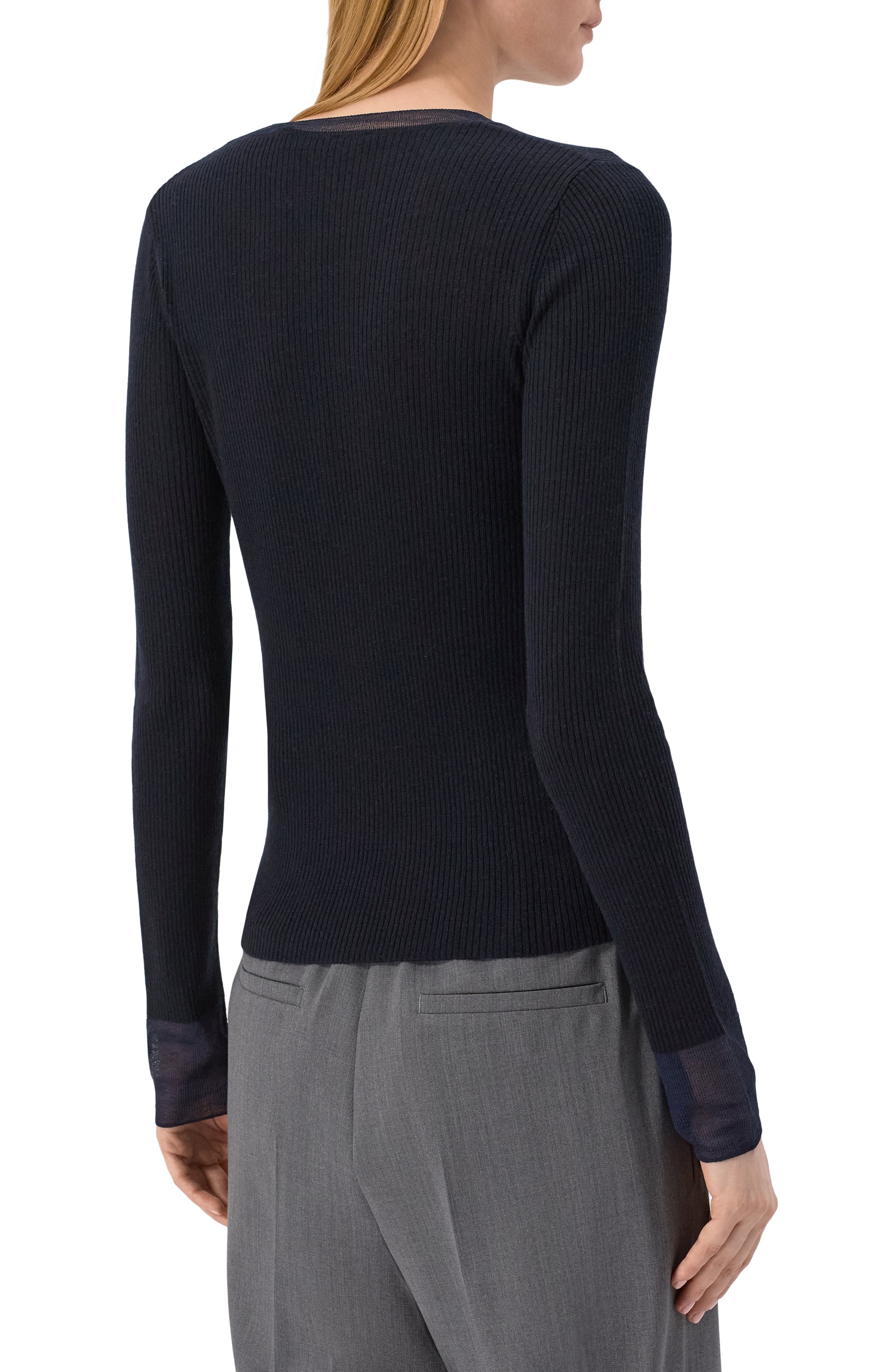 Пуловер из шелка и шерсти MAX MARA STUDIO, арт. GIGANTE, фото 4