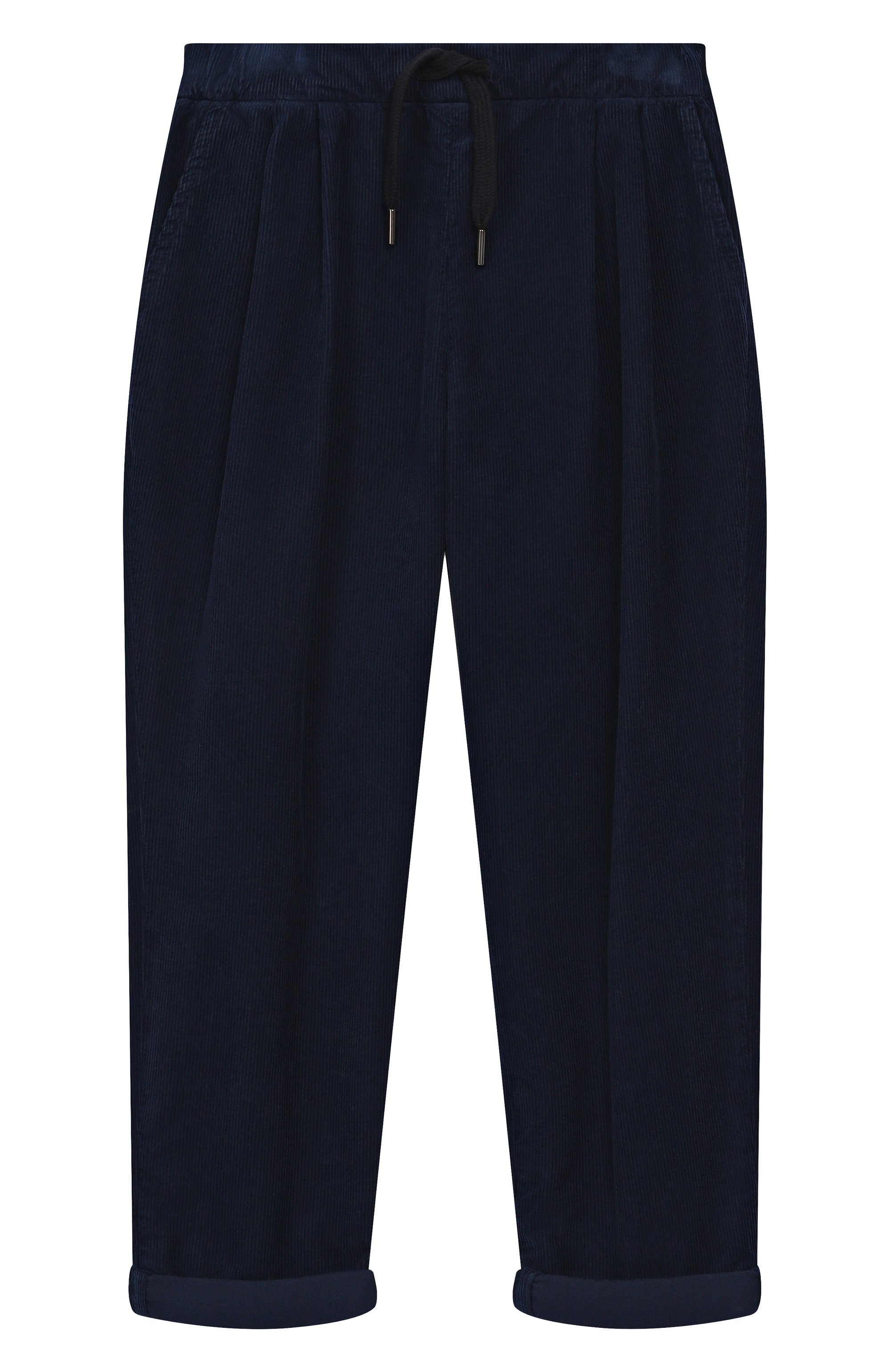 Хлопковые брюки BRUNELLO CUCINELLI темно-синего цвета по цене 49950 руб., арт. B279UP113A, фото 1 Хлопковые брюки BRUNELLO CUCINELLI, арт. B279UP113A, фото 1