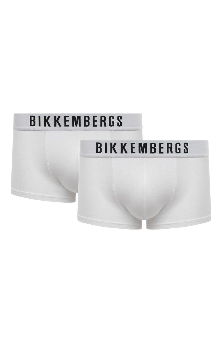 Мужские комплект из двух боксеров DIRK BIKKEMBERGS белого цвета, арт. BKK1UTR10BI | Фото 1 (Материал внешний: Хлопок; Нос: Не проставлено; Мужское Кросс-КТ: Трусы; Кросс-КТ: бельё; Трусы М: Боксеры)
