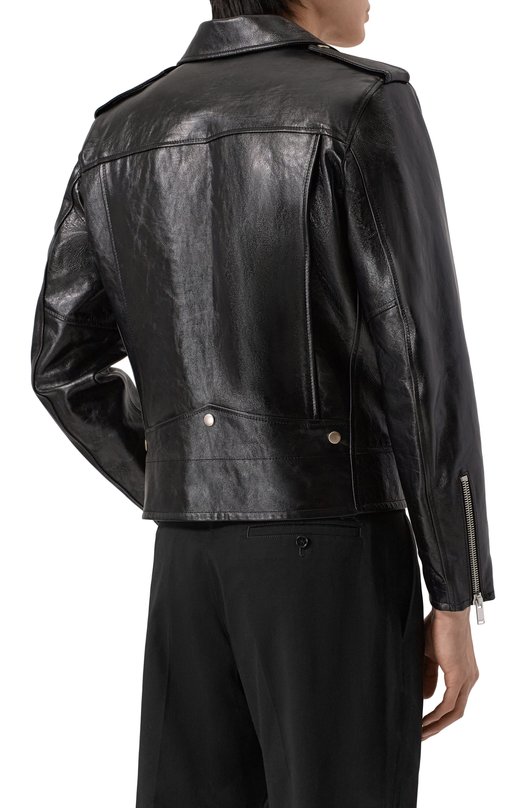 Кожаная куртка Saint Laurent 484284/YC2NI Чёрный  484284/YC2NI Фото 4