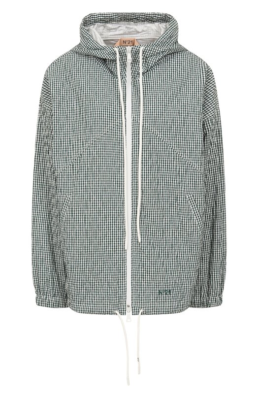 Ветровка из хлопка и вискозы N21 0012/1016 Зелёный 0012/1016