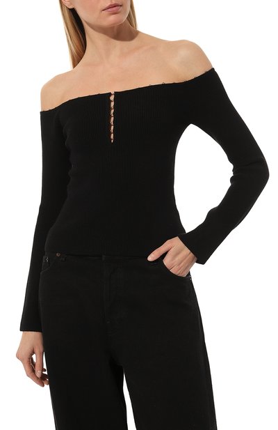 Топ HELMUT LANG черного цвета по цене 25160 руб., арт. M07HW706, фото 3 Топ HELMUT LANG, арт. M07HW706, фото 3
