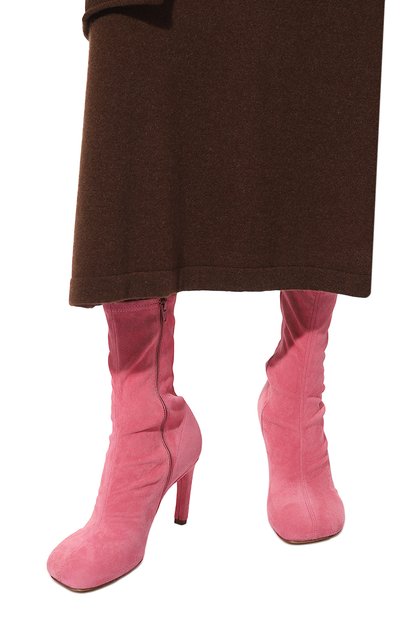 Замшевые ботильоны DRIES VAN NOTEN розового цвета по цене 69950 руб., арт. WW232-201, фото 3 Замшевые ботильоны DRIES VAN NOTEN, арт. WW232-201, фото 3