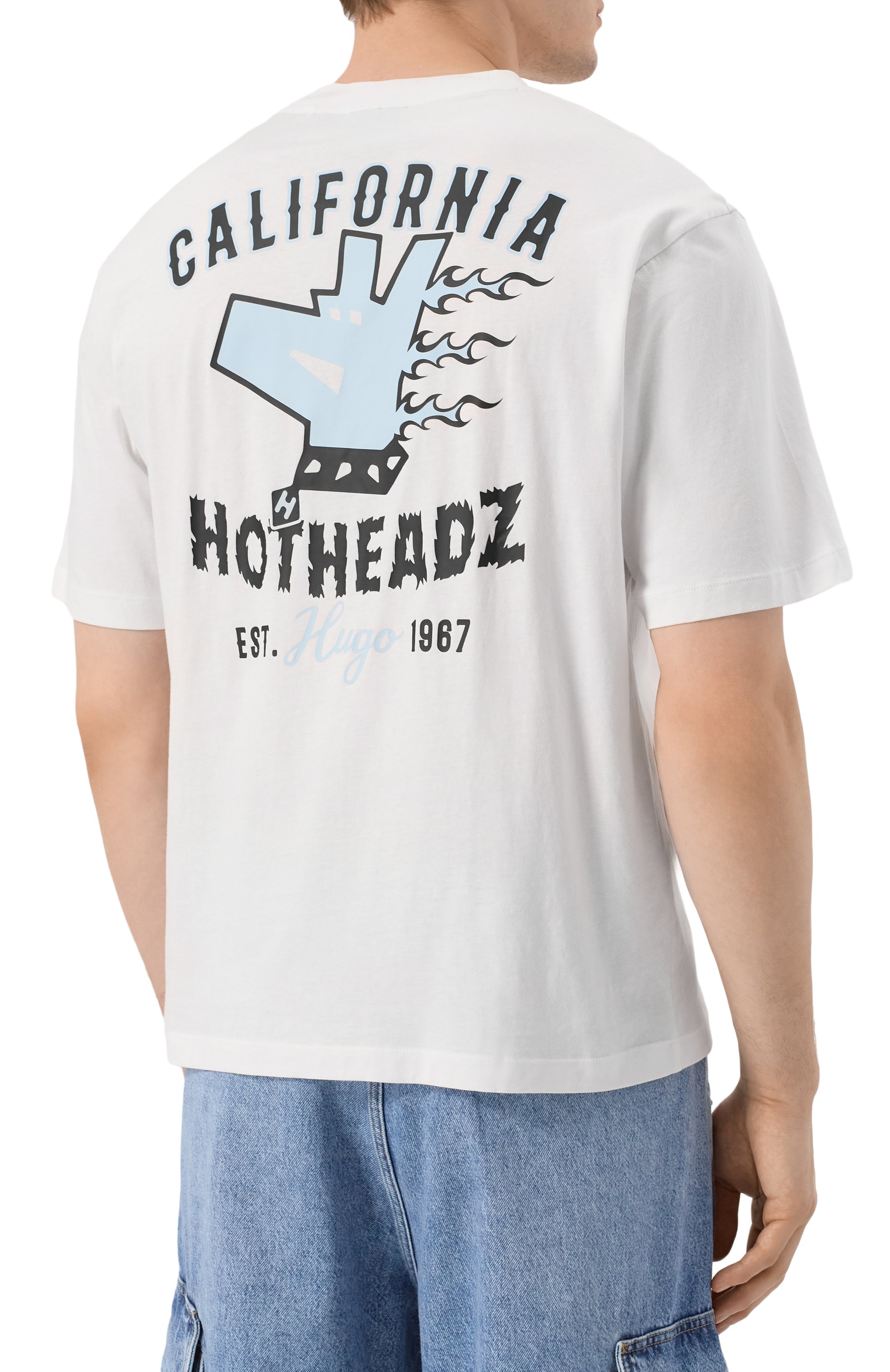 Хлопковая футболка HUGO BLUE, арт. 50542155, фото 4