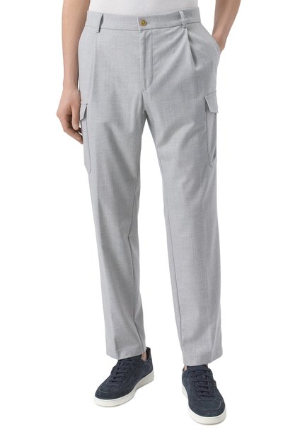 Брюки-карго из шерсти и вискозы WINDSOR серого цвета по цене 39800 руб., арт. FAT0/10015957, фото 3 Брюки-карго из шерсти и вискозы WINDSOR, арт. FAT0/10015957, фото 3