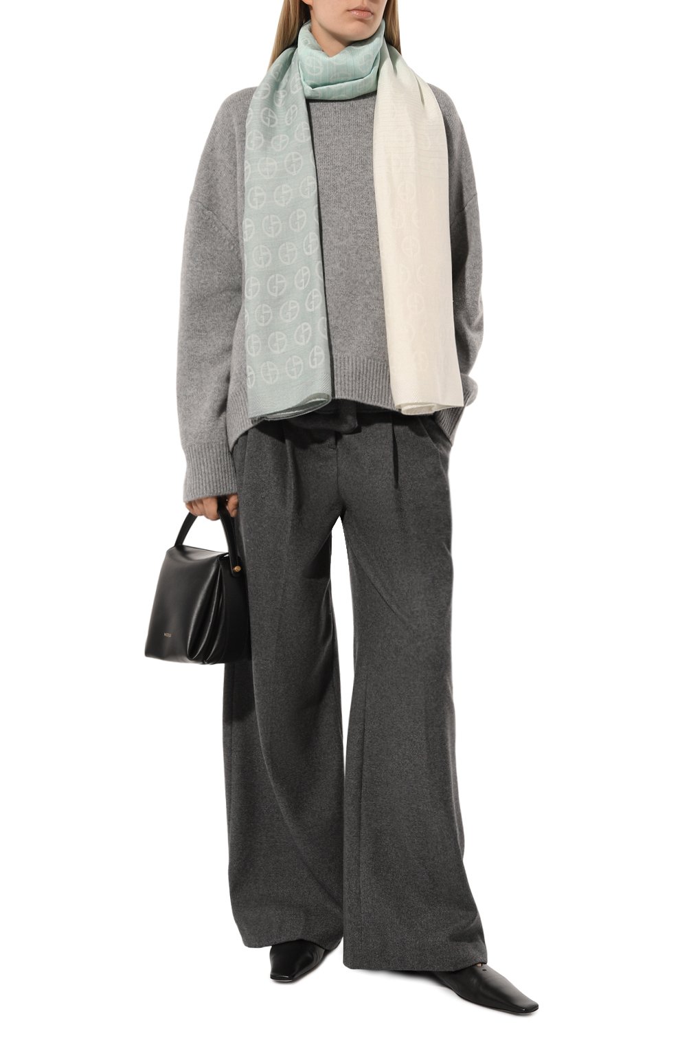 Шарф из шерсти и шелка GIORGIO ARMANI, арт. 795209/4R119, фото 2
