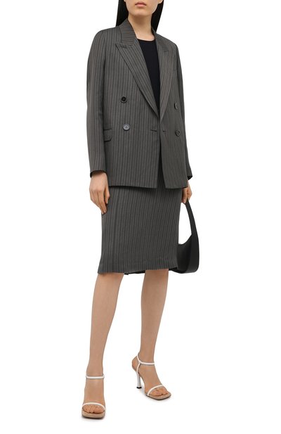 Юбка из льна и вискозы ACNE STUDIOS серого цвета по цене 59950 руб., арт. AF0179, фото 2 Юбка из льна и вискозы ACNE STUDIOS, арт. AF0179, фото 2