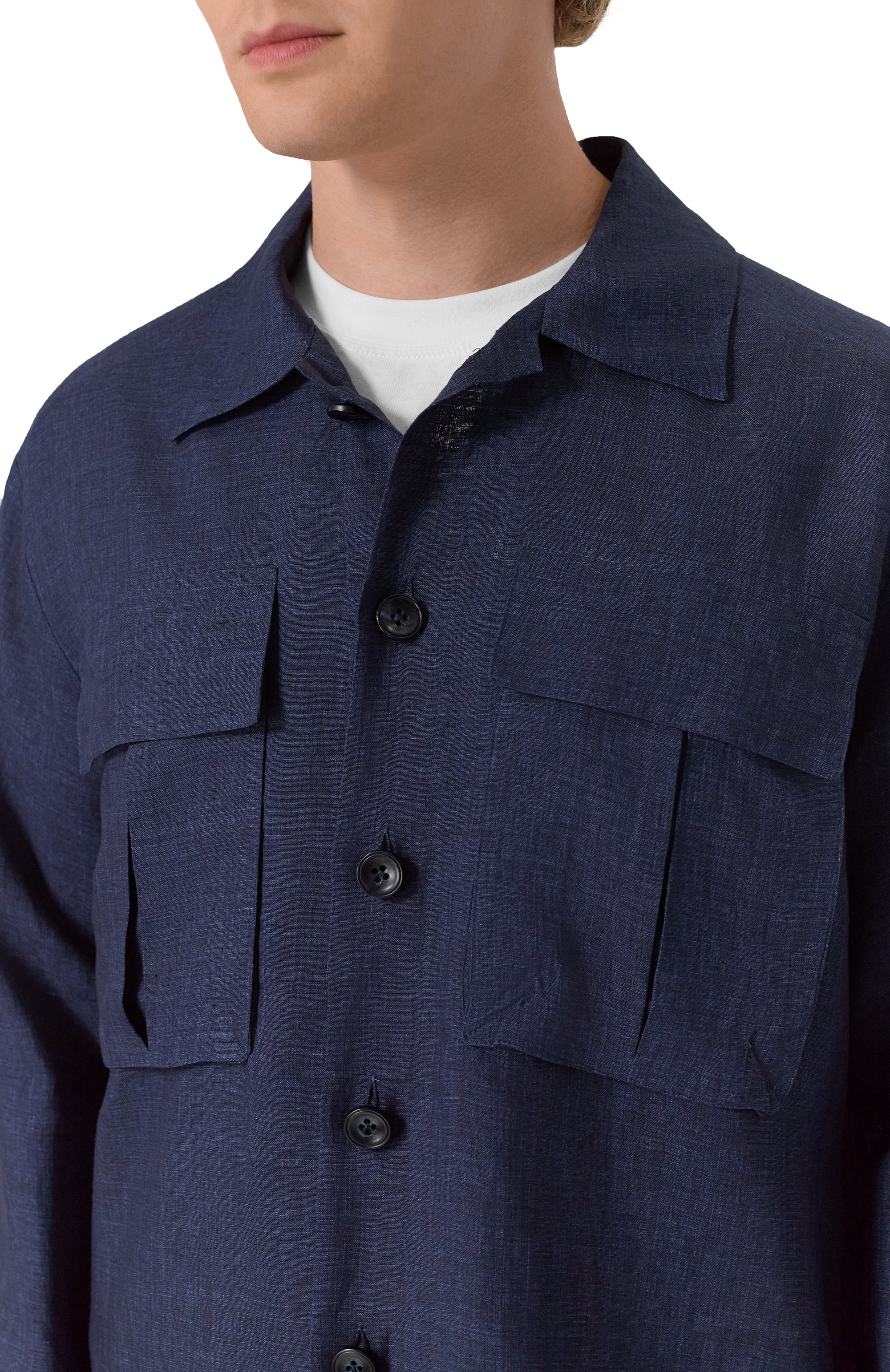 Льняная рубашка KITON, арт. UMC013H0921113, фото 5