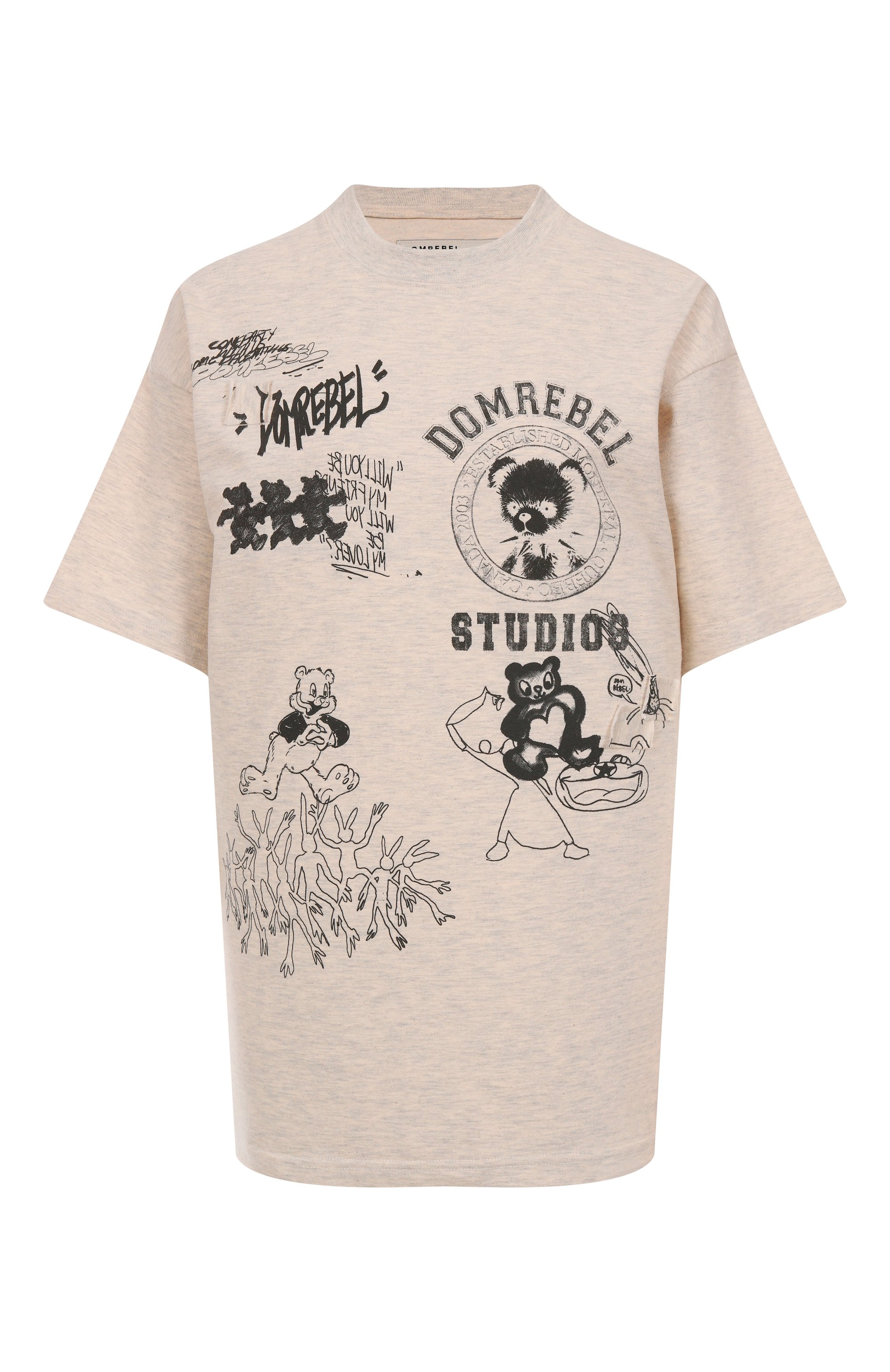 Хлопковая футболка DOMREBEL, арт. VARSITY BEAR T-SHIRT, фото 1