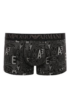 Мужские хлопковые боксеры EMPORIO ARMANI темно-серого цвета, арт. 111389/4R506 | Фото 1 (Кросс-КТ: бельё; Материал сплава: Проставлено; Нос: Не проставлено; Материал внешний: Хлопок; Мужское Кросс-КТ: Трусы)