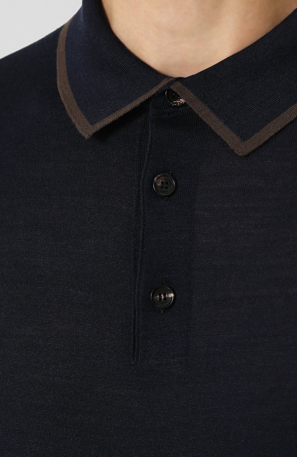 Поло с длинными рукавами из смеси шерсти и шелка ZEGNA, арт. URG00/132, фото 5