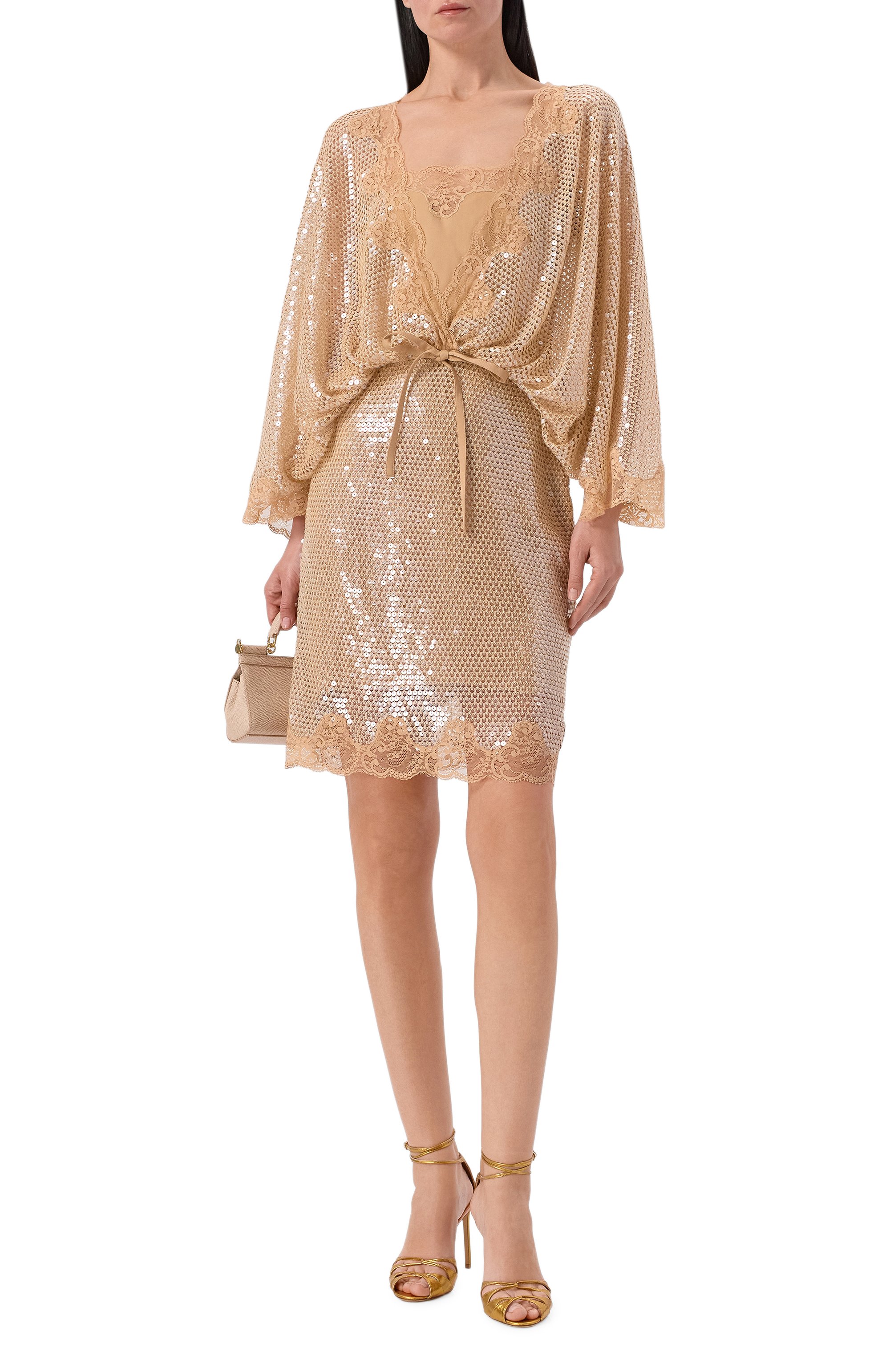 Платье с отделкой пайетками ELIE SAAB, арт. D1046NR26/TUL03, фото 2