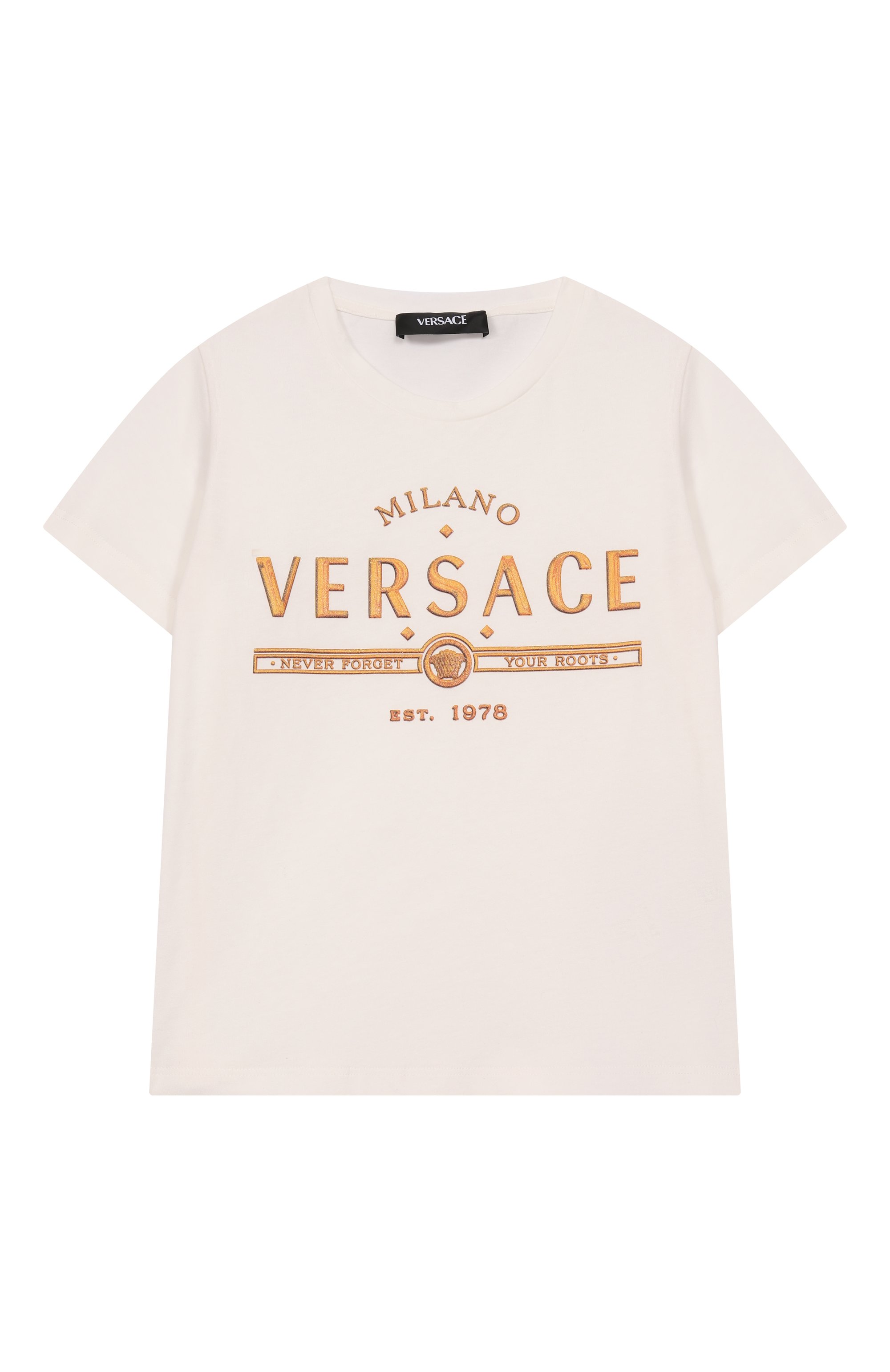 Хлопковая футболка VERSACE, арт. 1018293/1A13076/4A-6A, фото 1